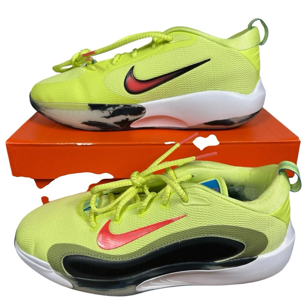 Nike ISOFLY GS Basketball Shoes Yellow Pink HF1170-700 Youth Size 6.5